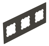 OBO T12L P3S 9011 Abdeckplatte 3xEK 