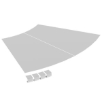 Abdeckung Bogen 45  halogenfrei grau 600 