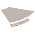 Abdeckung Bogen 45  halogenfrei grau 600 