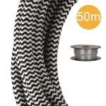 BAIL Textilkabel Schwarz/Weißes   140318 