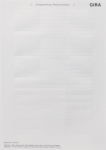 GIRA 145500 Beschriftungsbögen 51,2x7 