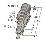 Turck Induktiver Sensor BI8U-EM18WD-AN6X 
