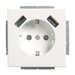 BJ Schuko/USB Steckdose   20 EUCB2USB-84 