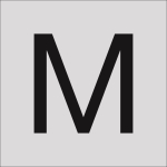 RZB Buchstabe "M",60mm       99221.013.M 