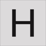 RZB Beschriftung H schwarz   99221.003.H 