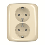 BJ Doppelsteckdose SCHUKO    202 EUJ-212 