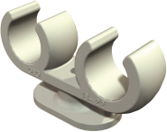 OBO 2962 2x22 Sockel-Klemmschelle f.2 