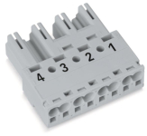 WAGO 770-254 Stecker,4-polig,grau 