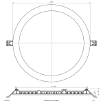 EVN LED Einbaupanel -rund -   LTWR300125 
