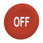 Schneider Tastenschild rot OFF   ZBAF435 