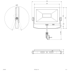 EVN LED Fluter schwarz IP65 50W LFA5001B 