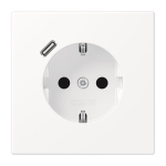 Jung SCHUKOsteckdose m.USB LS1520-18CWWM 