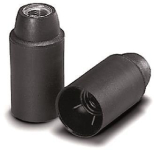 S&H Fassung E14 ISO glatt schwarz  88317 