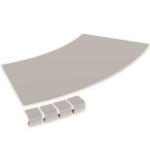 Abdeckung Bogen 45  halogenfrei grau 300 