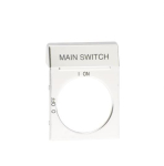 ABB Textschild silber f. OH2_    OPS2EN1 