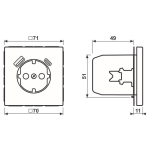 Jung SCHUKOsteckdose m.USB AL1520-15CA-L 