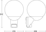 Steinel Sensor-Außenleuchte     L 585 SW 