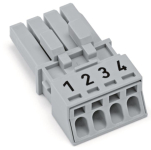 WAGO 890-244 Buchse,4-polig,Kod. B,grau 