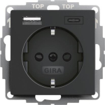 GIRA 2459005 SCHUKO-Steckdose Shutter 