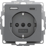 GIRA 245928 SCHUKO-Steckdose Shutter 