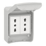 Schneider Anbausteckdosen grau     81139 