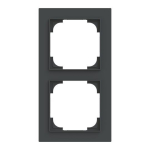 BJ Abdeckrahmen 2-fach schwarz  1722-45M 