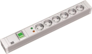 Bachmann 19" 1HE PVC 6xSchuko    333.605 