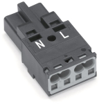 WAGO 770-212 Stecker,2-polig,schwarz 