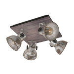 EGLO Spot BARNSTAPLE braun-patina, 49653 