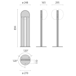 PIL PALO DOPPIO X TONDI NERO     000500 