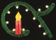 S&H Motiv Bogen m.Kerze 5 70x100cm 57906 