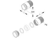 Kleinhuis Verschraubung MS Lang   850/16 