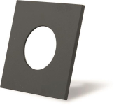 DOTLUX Zierring eckig schwarz matt  3436 