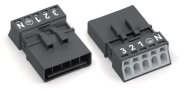 WAGO 890-215 Stecker,5-polig,schwarz 