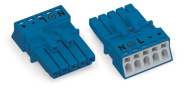 WAGO 890-1105 Buchse,5-polig,Kod. I,blau 