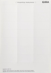 GIRA 2872112 Beschriftungsbögen 33,5x67 