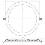 EVN LED Einbaupanel -rund -    LDR300125 