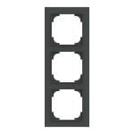 BJ Abdeckrahmen 3-fach schwarz  1723-45M 