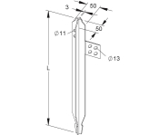 Kleinhuis Staberder Länge 2000mm   313/2 