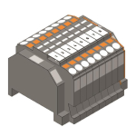 WAGO 821-580 Reihenklemmenblock,8p,gemäß 