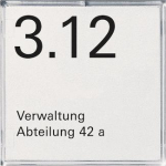 GIRA 107100 Namens-/Türschild 1fach 