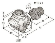Turck Induktiver Sensor BI5-EM18WDTC-Y1X 