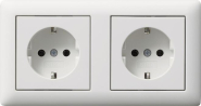 GIRA 079304 SCHUKO-Set 2f verdr.Standard 
