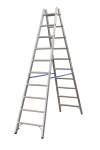KRAU Sprossen-Doppelleiter (Alu)  124937 