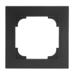 BJ Abdeckrahmen 1-fach schwarz  1721-45M 