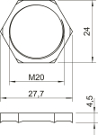 OBO 169 MSS M20 Gegenmutter 