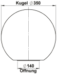ALBE PMMA Kugeln, Opal, D = 350 90260074 