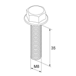 Unex Unex V4A   Schrauben DIN 6921 M8X35 