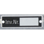 HEIN Inventarschild m.Bohrungen   174250 