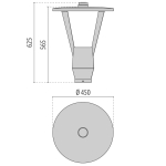 PIL LED-Mastleuchte 4000K 43W    3106065 